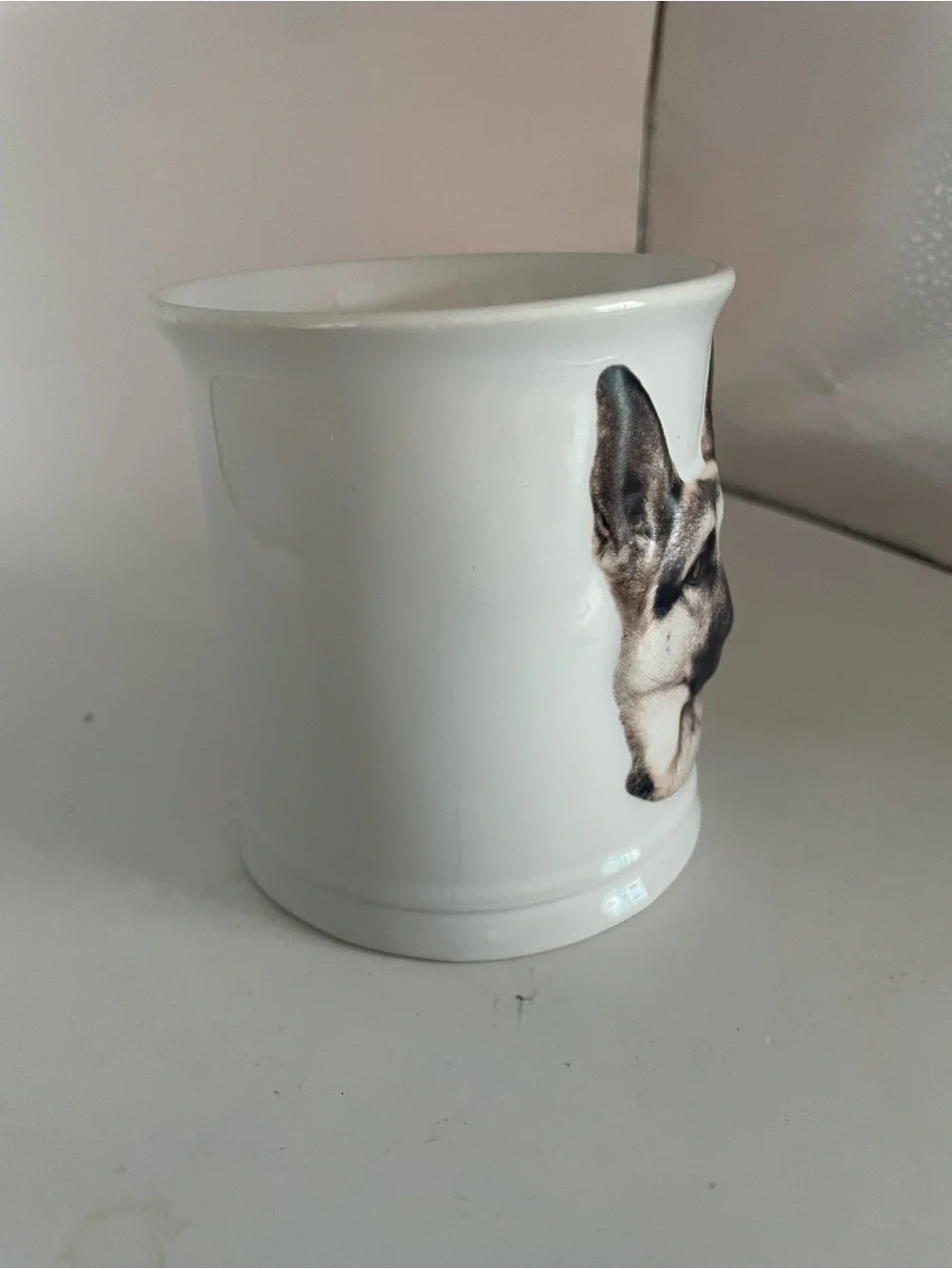 German Shepherd Dog Mug - Pet Lovers Ceramic Coffee Cup - Raised design